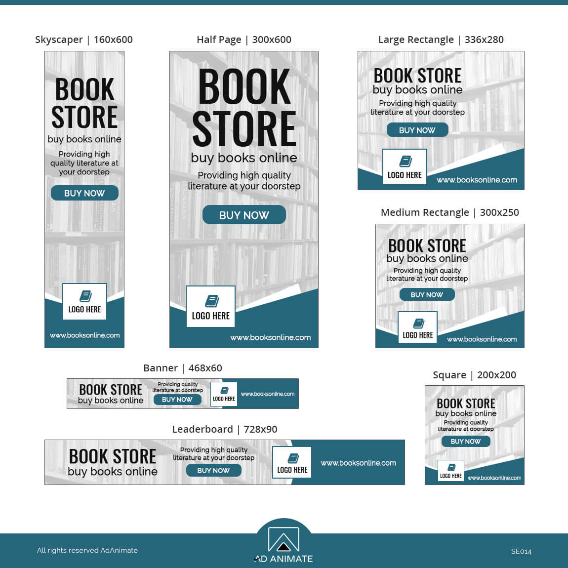 Book Store Banner Ad | Online Book Promotion | Animated Banner Design