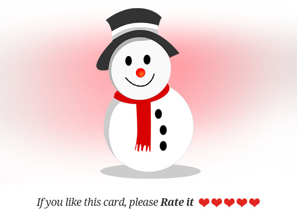 Christmas Greeting Card Rate Us Edit