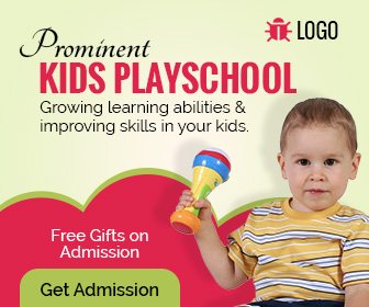 kids playschool banner ad