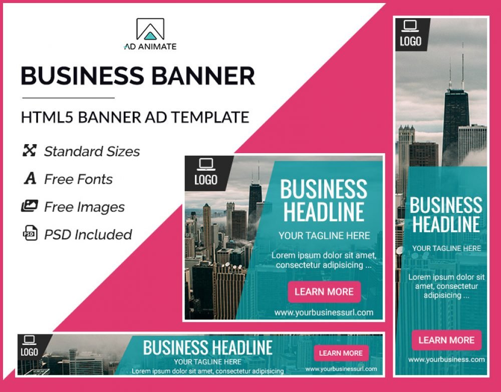 Business Banner BU002 Business Ad Templates Corporate Ad Banners