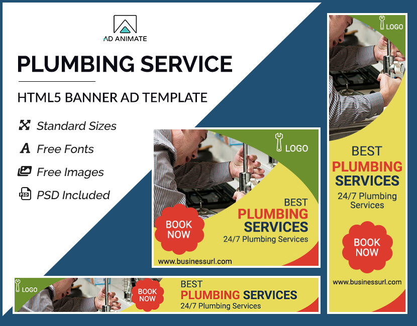 Plumbing Service Banner template