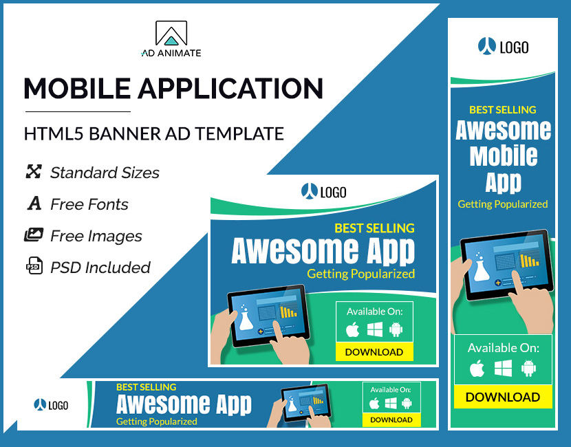 Mobile Application Banner Template